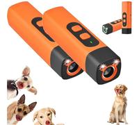 Générique The BarkShield Pro, 25khz Anti-Barking Control for Large Dogs, Dog Bark Deterrent Device with LED Flashlight, 35ft Range Anti-Barking Device for Training to Improve Bad Behavior (Orange*2)