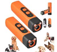Générique The Barkshield Pro - Bark Shield Anti Barking Device for Dogs, Dog Bark Deterrent Device with LED Flashlight, 35ft/10m Range, Suitable for Training to Improve Bad Behavior (2*Orange)