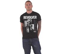 Générique The Beatles T Shirt Revolver Tracklist Band Logo Nouveau Officiel Homme Noir Size M