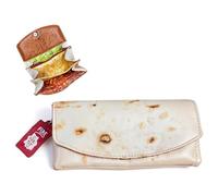 Générique The Burrito Wallet with Foil Bag, Giant Tortilla Leather Purse, Neutral Leather Tortilla Travel Card Holder Organizer (Large)