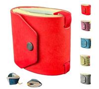 Générique The Cash Wrap Wallet, Cash Wrap Wallet with Magnetic Clasp, Leather Money Purse Organizer, Mall Compact Luxury Pocket Purse 1 to 99 Bills (Red)
