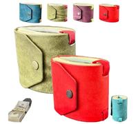 Générique The Cash Wrap Wallet with Clasp - Full-Grain Leather Money Organizer with Magnetic Snap, Fast Access Bill Holder for 1-99 Bills(Green+Red)