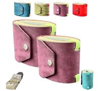 Générique The Cash Wrap Wallet with Clasp - Full-Grain Leather Money Organizer with Magnetic Snap, Fast Access Bill Holder for 1-99 Bills(Purple2pc)