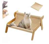 Générique The Claw Lounge, Cats Sisal Chair, 2-in-1 Elevated Scratcher Rocker Lounger with Cooling Mat, Breathable Fabric & Wear-Resistant Scratching Pad for Indoor Cats (Sisal Mat with Replacement)