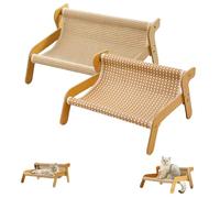 Générique The Claw Lounge, Sisal Cat Chair, 2-in-1 Cat Scratch Pad and Lounger, Wavy Design Rocker Providing Claw Trimming and Comfort, with Cooling Mat, for Indoor Cats (Mix)