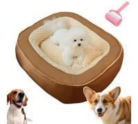 Générique The Deep Sleep Den,Washable Anti-Slip Soft Plush Square Dog Beds,Removable Warm Comfortable Calming Pet Bed for All Seasons,Sleeping Mat for Cats and Dogs to Rest and Sleep