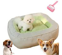Générique The Deep Sleep Den,Washable Anti-Slip Soft Plush Square Dog Beds,Removable Warm Comfortable Calming Pet Bed for All Seasons,Sleeping Mat for Cats and Dogs to Rest and Sleep