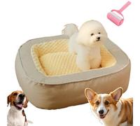 Générique The Deep Sleep Den,Washable Anti-Slip Soft Plush Square Dog Beds,Removable Warm Comfortable Calming Pet Bed for All Seasons,Sleeping Mat for Cats and Dogs to Rest and Sleep