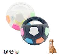 Générique The Dog Calming Ball, Pet Dog Football Shape Toy, Interactive Toss and Fetch Play, Rubber, Squeaky, for Water Play, Training & Outdoor Game (White+Black B)
