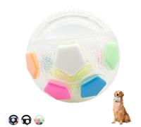 Générique The Dog Calming Ball, Pet Dog Football Shape Toy, Interactive Toss and Fetch Play, Rubber, Squeaky, for Water Play, Training & Outdoor Game (White*1)