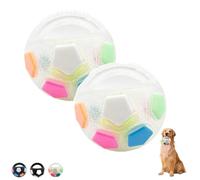Générique The Dog Calming Ball, Pet Dog Football Shape Toy, Interactive Toss and Fetch Play, Rubber, Squeaky, for Water Play, Training & Outdoor Game (White*2)
