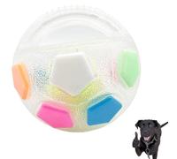 Générique The Dog Calming Ball, Pet Dog Football Shape Toy,The Calming Ball with Handle, Rubber,Squeaky,Interactive Pet Toy,Interactive Toss and Fetch Play, for Water Play, Training (White)