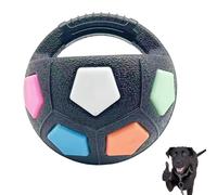 Générique The Dog Calming Ball, Pet Dog Football Shape Toy,The Calming Ball with Handle, Rubber,Squeaky,Interactive Pet Toy,Interactive Toss and Fetch Play, for Water Play, Training (Black 1)
