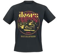 Générique The Doors Warp Homme T-Shirt Manches Courtes Noir 100% Coton Regular/Coupe Standard