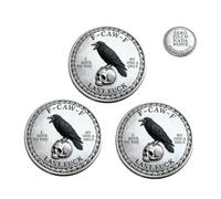 Générique The F-CAW-F Coin - for Those Who Laugh at Life and Give Zero F*CKS! Metal Attitude Raven Design Coin,Token of Freedom and Humor,Adult Humor Gift for Friends (3pcs)