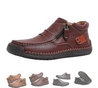 Générique The First Young Shoes Men, The First Young Driving Boots Men, Men’s Handmade Premium Leather Slip-On Driving Boots (39,Dark brown)