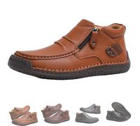 Générique The First Young Shoes Men, The First Young Driving Boots Men, Men’s Handmade Premium Leather Slip-On Driving Boots (47,Light brown)