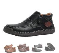 Générique The First Young Shoes Men, The First Young Driving Boots Men, Men’s Handmade Premium Leather Slip-On Driving Boots (47,Black)