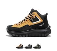 Générique The First Young Shoes Men, Thefirstyoung Steeltoe Boots Safety Work Orthopedic Hiking Boots, Breathable and Durable Boots (Khaki,40)