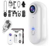 Générique The Go Catch Camera, 4K/1080P UHD Sports Thumb Cameras, wiith Ip68 Waterproof Wearable Action, Waterproof Case and Bracket, for Cycling, Diving, Travel (White,4K)