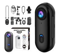 Générique The Go Catch Camera, 4K/1080P UHD Sports Thumb Cameras, wiith Ip68 Waterproof Wearable Action, Waterproof Case and Bracket, for Cycling, Diving, Travel (Black,4K)