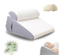 Générique The Hiquo Wedge Pillow+100% Light Blocking Silk Sleep Mask, 2026 Hiquo Pillow, 4-in-1 Versatile Wedges Pillows, Memory Foam Removable Cover, Support for Your Head Back (Type 2)