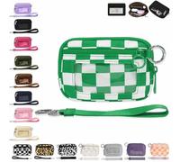 Générique The Iris' Wallet 2nd, The Iris Pouch Wristlet, Zip Card Case with ID Window/Hand Strap, for Travel Credit Card Holder (Green-B)