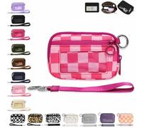 Générique The Iris' Wallet 2nd, The Iris Pouch Wristlet, Zip Card Case with ID Window/Hand Strap, for Travel Credit Card Holder (Rose Red-B)