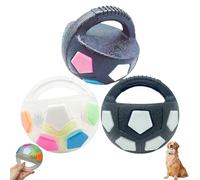 Générique The Mellow Dog Calming Ball, Dog Ball with Handle, Pet Football Shape Toy, Squeaky Floating Balls, Tough Durable balltoy for Aggressive Chewers (A+B+C)