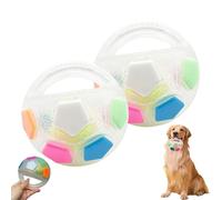 Générique The Mellow Dog Calming Ball, Dog Ball with Handle, Pet Football Shape Toy, Squeaky Floating Balls, Tough Durable balltoy for Aggressive Chewers (A*2pcs)