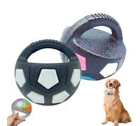 Générique The Mellow Dog Calming Ball, Dog Ball with Handle, Pet Football Shape Toy, Squeaky Floating Balls, Tough Durable balltoy for Aggressive Chewers (B+C)