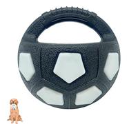 Générique The Mellow Dog Calming Ball with Handle, Dog Toy Ball with Handle, Toss and Fetch Play, Treat Dispensing & Lick Ball with Squeaker, for Water Play, Training (Black-a)