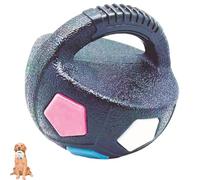Générique The Mellow Dog Calming Ball with Handle, Dog Toy Ball with Handle, Toss and Fetch Play, Treat Dispensing & Lick Ball with Squeaker, for Water Play, Training (Black-b)