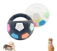 Générique The Mellow Dog Calming Ball with Handle, Interactive Football Shape Dog Toy, Rubber Football Dogs Chew Fetch Toy, Training & Outdoor Games for Small Medium Large Breeds (E)