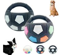 Générique The Mellow Dog Calming Ball with Handle, Interactive Toss, Pet Dog Football Shape Toy, Squeaky Floating Ball, Interactive Pet Toy, for Small Medium Large Dogs (Black a+Black b)