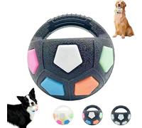 Générique The Mellow Dog Calming Ball with Handle, Interactive Toss, Pet Dog Football Shape Toy, Squeaky Floating Ball, Interactive Pet Toy, for Small Medium Large Dogs (Black b)