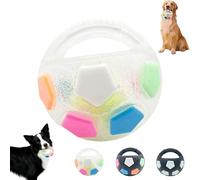 Générique The Mellow Dog Calming Ball with Handle, Interactive Toss, Pet Dog Football Shape Toy, Squeaky Floating Ball, Interactive Pet Toy, for Small Medium Large Dogs (White)