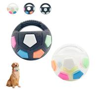 Générique The Mellow Dog Calming Ball with Handle, Pet Dog Football Shape Toy, Rubber, Squeaky, Suitable for Dogs Who Like to Chew Things for Water Play, Training and Outdoor Games (A+B)
