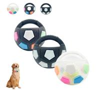 Générique The Mellow Dog Calming Ball with Handle, Pet Dog Football Shape Toy, Rubber, Squeaky, Suitable for Dogs Who Like to Chew Things for Water Play, Training and Outdoor Games (A+B+C)