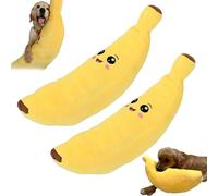 Générique The Mellow Dog Calming Banana, Interactive Plush Chew Toy for Dogs, Dog Toy Fight Boredom, and Happier Machine Washable & Dryer Safe (M:25 inch*2pcs)