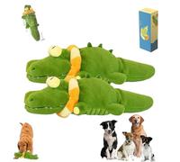 Générique The Mellow Dog-Calming Crocodile, 2025 New Calming Crocodile Dogs, Plush Dog Toy, Automatic Tail-Wagging, Soft Cleanable with Water Cover, for Small, Medium, Large Dogs (2Pcs)