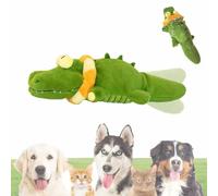 Générique The Mellow Dog - Calming Crocodile, Automatic Tail-Wagging Petting Machine with USB Charging, Cover for Small Medium Large Dogs & Puppies to Keep Them Busy (1 pc)