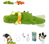 Générique The Mellow Dog - Calming Crocodile, Automatic Tail-Wagging, Plush Dog Toy, Soft & Washable Cover, USB Charging, Interactive Emotional Support for Small, Medium & Large Dogs (Crocodile)