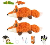 Générique The Mellow Dog - Calming Crocodile, Automatic Tail-Wagging, Plush Dog Toy, Soft & Washable Cover, USB Charging, Interactive Emotional Support for Small, Medium & Large Dogs (2 Pcs Squirrel)