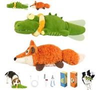 Générique The Mellow Dog - Calming Crocodile, Automatic Tail-Wagging, Plush Dog Toy, Soft & Washable Cover, USB Charging, Interactive Emotional Support for Small, Medium & Large Dogs (Mix)