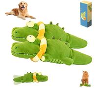 Générique The Mellow Dog, Calming Crocodile, Calming Dog Toys, Automatic Wagging Crocodile Plush， Machine Washable USB Charging, Automatic Pet Petting Machine for Small, Medium, Large Dogs (2pcs)