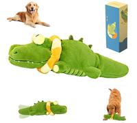Générique The Mellow Dog, Calming Crocodile, Calming Dog Toys, Automatic Wagging Crocodile Plush， Machine Washable USB Charging, Automatic Pet Petting Machine for Small, Medium, Large Dogs (1pcs)