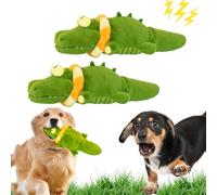 Générique The Mellow Dog - Calming Crocodile Dog Toy, Automatic Tail-Wagging Dogs Toy to Keep Them Busy, Machine Washable, Interactive Emotional Support Plush, for Dogs (2Pcs)