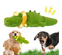 Générique The Mellow Dog - Calming Crocodile Dog Toy, Automatic Tail-Wagging Dogs Toy to Keep Them Busy, Machine Washable, Interactive Emotional Support Plush, for Dogs (1Pcs)