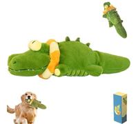 Générique The Mellow Dog - Calming Crocodile, Machine Washable, Automatic Tail-Wagging, USB Charging, Automatic Dog Petting Machine for Small, Medium, Large Dogs (Green)